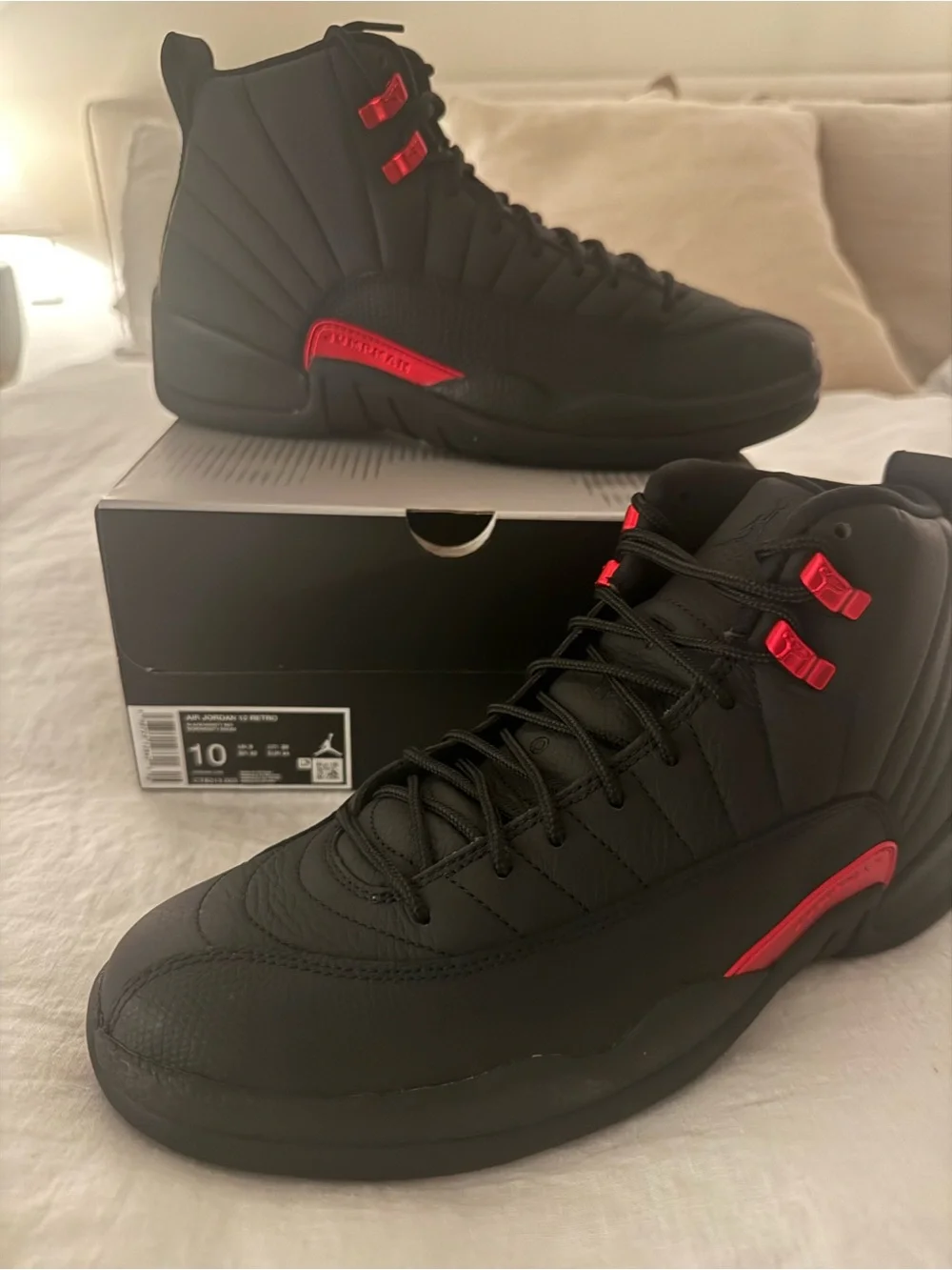 Jordan Black and Red High-Top Sneakers
